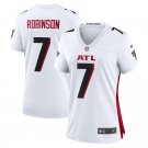 Women's Football Falcons Uniform #7 Bijan Robinson Jerseys White 2023 Draft Limited Ladys Shirts