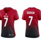 Women's Football Falcons Uniform #7 Bijan Robinson Jerseys Red 2023 Draft Limited Ladys Shirts