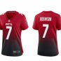 Women's Football Falcons Uniform #7 Bijan Robinson Jerseys Red 2023 Draft Limited Ladys Shirts