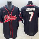 men's & youth Football Falcons Uniform #7 Bijan Robinson Jerseys Black Baseball CoolBase Shirts