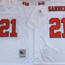 men's & youth Football Falcons Uniform #21 Deion Sanders Jerseys Vintage White Throwback Shirts