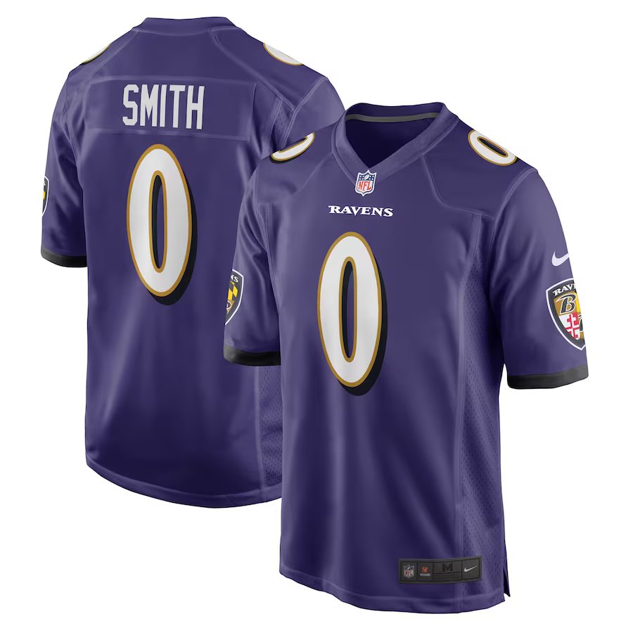 men's & youth Football Ravens Uniform #0 Roquan Smith Jerseys Purple ...