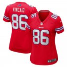 Women's Football Bills Uniform #86 Dalton Kincaid Jerseys Red Player Game Limited Ladys Shirts