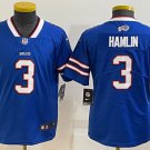 youth Football Bills Uniform #3 Damar Hamlin Jerseys Royal Team Game Player Limited kids Shirts