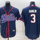men's & youth Football Bills Uniform #3 Damar Hamlin Jerseys Navy Baseball CoolBase Shirts