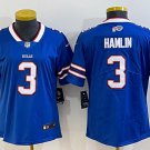Women's Football Bills Uniform #3 Damar Hamlin Jerseys Royal Team Game Player Limited ladys Shirts