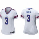 Women's Football Bills Uniform #3 Damar Hamlin Jerseys White Team Game Player Limited ladys Shirts
