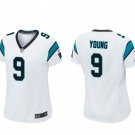 Women's Football Panthers Uniform #9 Bryce Young Jerseys White 2023 Draft Game Limited ladys Shirts