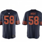 men's & youth Football Bears Uniform #58 Darnell Wright Jerseys Navy Throwback 2023 Draft Shirts
