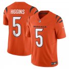 men's & youth Football Bengals Uniform #5 Tee Higgins Jerseys 2023 Orange F.U.S.E. Limited Shirts
