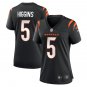 Women's Football Bengals Uniform #5 Tee Higgins Jerseys Black Team Game Player Limited ladys Shirts