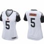 Women's Football Bengals Uniform #5 Tee Higgins Jerseys White Alternate Game Limited ladys Shirts