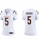 Women's Football Bengals Uniform #5 Tee Higgins Jerseys White Team Game Player Limited ladys Shirts