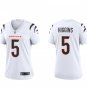 Women's Football Bengals Uniform #5 Tee Higgins Jerseys White Team Game Player Limited ladys Shirts