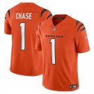 men's & kids Activewear Football Uniform #1 Ja'Marr Chase Jerseys 2023 Orange F.U.S.E. Limited Shirt