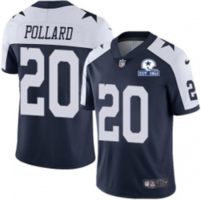 men's & youth Football Cowboys Uniform #20 Tony Pollard Jerseys Navy ...