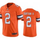 men's & youth Football Broncos Uniform #2 Pat Surtain II Jerseys Alternate Orange Limited Shirts