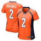 Women's Football Broncos Uniform #2 Pat Surtain II Jerseys Orange Player Game Limited ladys Shirts