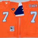 men's & youth Football Broncos Uniform #7 John Elway Jerseys 75th Vintage Orange Throwback Shirts