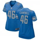 Women's Football Lions Uniform #46 Jack Campbell Jerseys Blue 2023 Draft Game Limited ladys Shirts