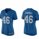 Women's Football Lions Uniform #46 Jack Campbell Jerseys Alternate Blue 2023 Draft Game ladys Shirts