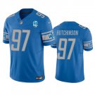 men's & youth Football Lions Uniform #97 Aidan Hutchinson Jerseys 90th 2023 Blue F.U.S.E. Shirts