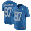 men's & youth Football Lions Uniform #97 Aidan Hutchinson Jerseys 90th Blue Game Limited Shirts