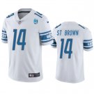 men's & youth Football Lions Uniform #14 Amon-Ra St. Brown Jerseys 90th White Game Limited Shirts