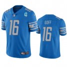 men's & youth Football Lions Uniform #16 Jared Goff Jerseys 90th Blue Player Game Limited Shirts