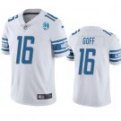 men's & youth Football Lions Uniform #16 Jared Goff Jerseys 90th White Player Game Limited Shirts