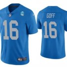 men's & youth Football Lions Uniform #16 Jared Goff Jerseys 90th Alternate Blue Game Limited Shirts