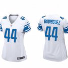 Women's Football Lions Uniform #44 Malcolm Rodriguez Jerseys White Player Game Limited ladys Shirts