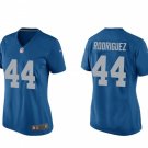 Women's Football Lions Uniform #44 Malcolm Rodriguez Jerseys Alternate Blue Limited ladys Shirts