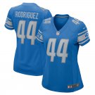 Women's Football Lions Uniform #44 Malcolm Rodriguez Jerseys Blue Player Game Limited ladys Shirts