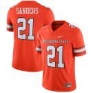 men's & youth Football Oklahoma Cowboys Uniform #21 Barry Sanders Jerseys Orange Limited Shirts