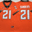men's & youth Football Oklahoma Cowboys Uniform #21 Barry Sanders Jerseys Orange Limited Shirts