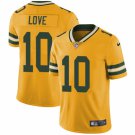 men's & youth Football Packers Uniform #10 Jordan Love Jersey Gold Inverted Legend Limited Shirts