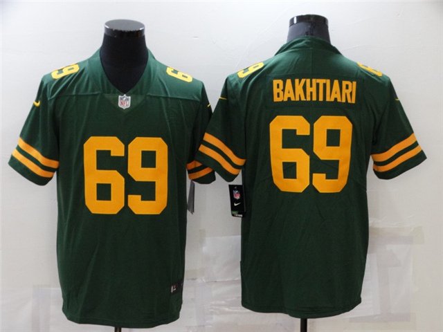 men's & youth Football Packers Uniform #69 David Bakhtiari Jerseys Alternate Green Limited Shirts