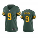 Women's Football Packers Uniform #9 Christian Watson Jersey Alternate Green Limited ladys Shirts