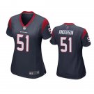 Women's Football Texans Uniform #51 Will Anderson Jr. Jerseys Navy 2023 Draft Limited ladys Shirts
