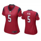 Women's Football Texans Uniform #5 Jalen Pitre Jerseys Red Team Game Player Limited ladys Shirts