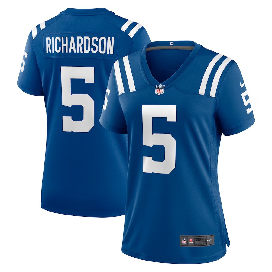 Women's Football Colts Uniform #5 Anthony Richardson Jerseys Royal 2023 Draft Limited ladys Shirts
