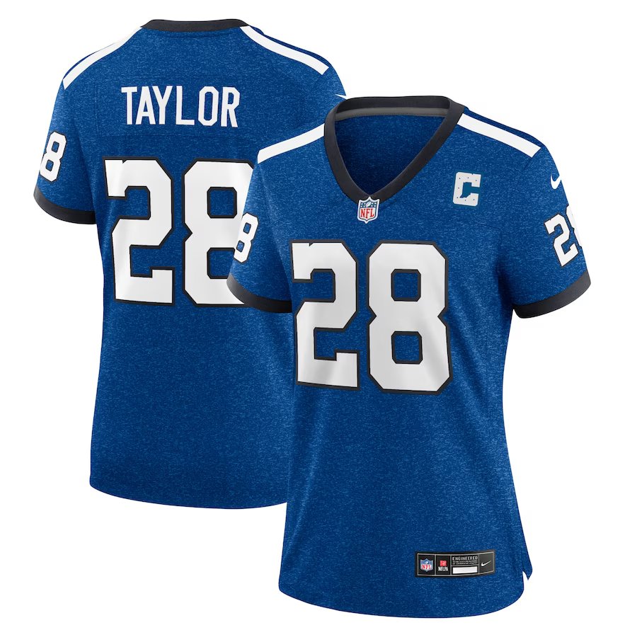 Women's Football Colts Uniform #28 Jonathan Taylor Jerseys Nights Royal 2023 Limited ladys Shirts