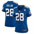 Women's Football Colts Uniform #28 Jonathan Taylor Jerseys Nights Royal 2023 Limited ladys Shirts