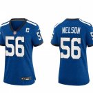 Women's Football Colts Uniform #56 Quenton Nelson Jerseys Nights Royal 2023 Limited ladys Shirts
