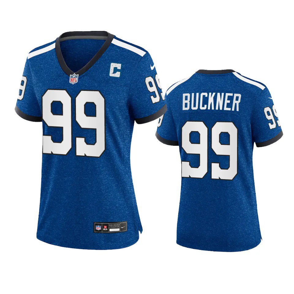 Women's Football Colts Uniform #99 DeForest Buckner Jerseys Nights Royal 2023 Limited ladys Shirts