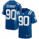 men's & youth Football Colts Uniform #90 Grover Stewart Jerseys Royal Player Game Limited Shirts
