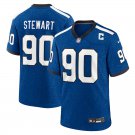 men's & youth Football Colts Uniform #90 Grover Stewart Jerseys Nights Royal 2023 Limited Shirts