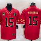 men's & youth Football Chiefs Uniform #15 Patrick Mahomes Jerseys Red C patch Limited Shirts