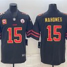 men's & youth Football Chiefs Uniform #15 Patrick Mahomes Jerseys Black C patch Limited Shirts